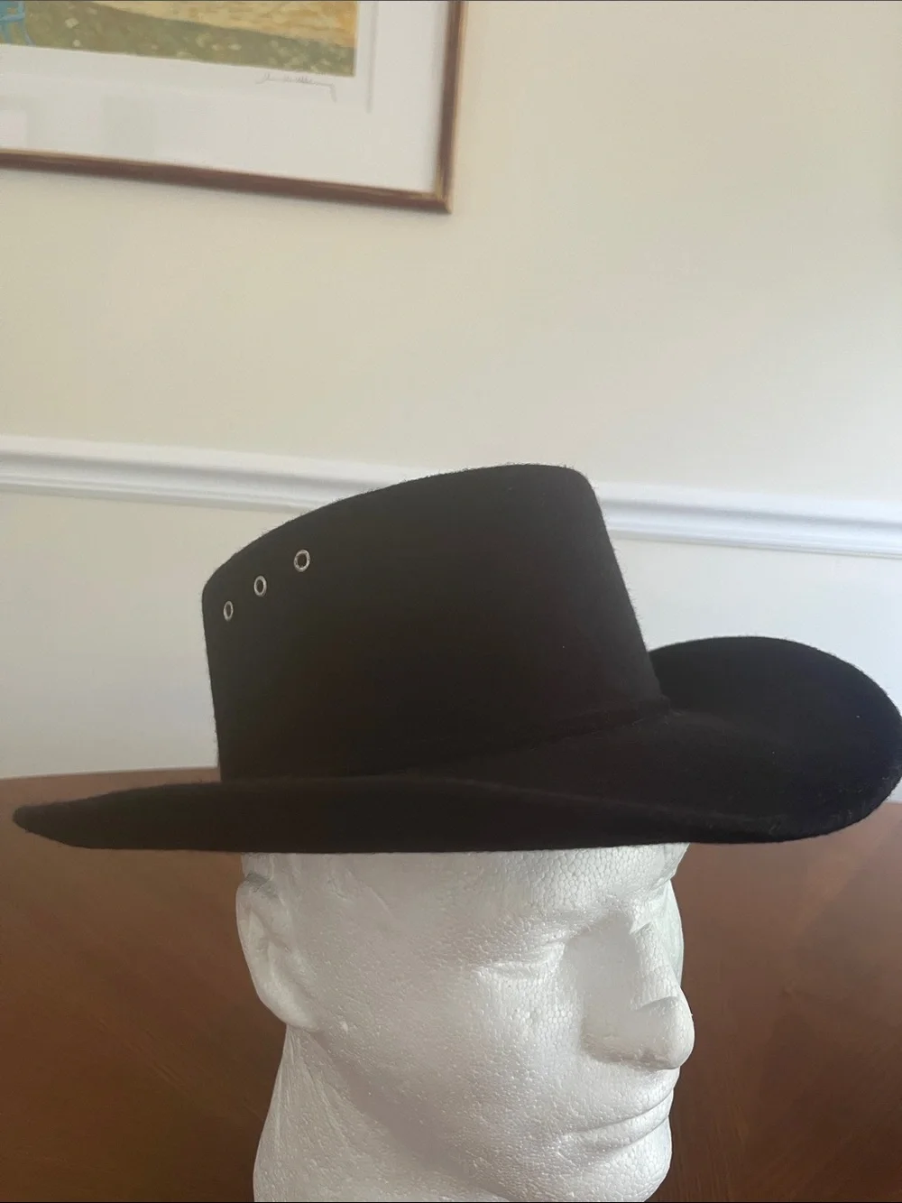 Western Gambler Hat Black Wool Western Express Unisex Size Small